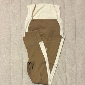 CALIA by Carrie Underwood Tan and Cream Leggings